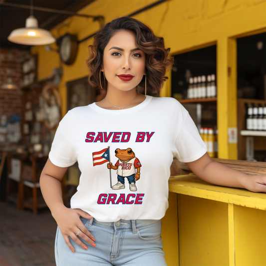 Saved By Grace Puerto Rican Coqui T-Shirt