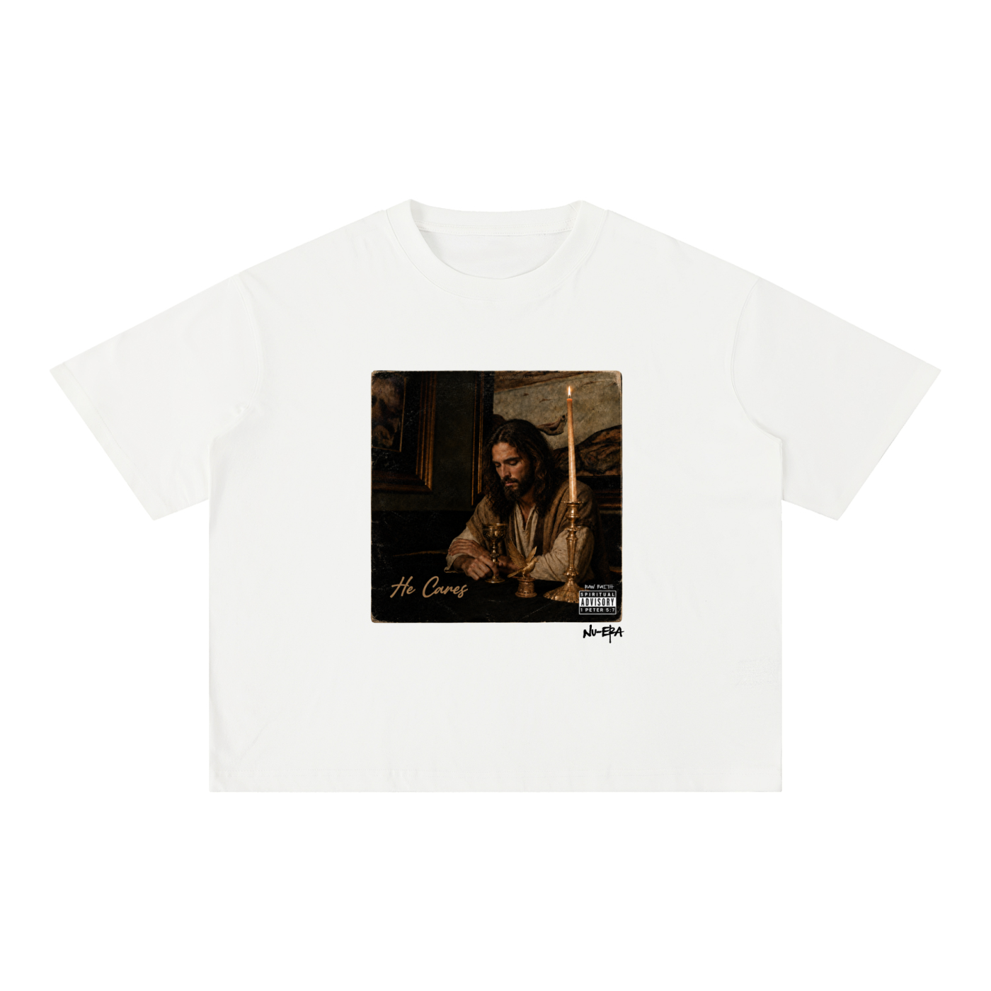 He Cares — Boxy Tee