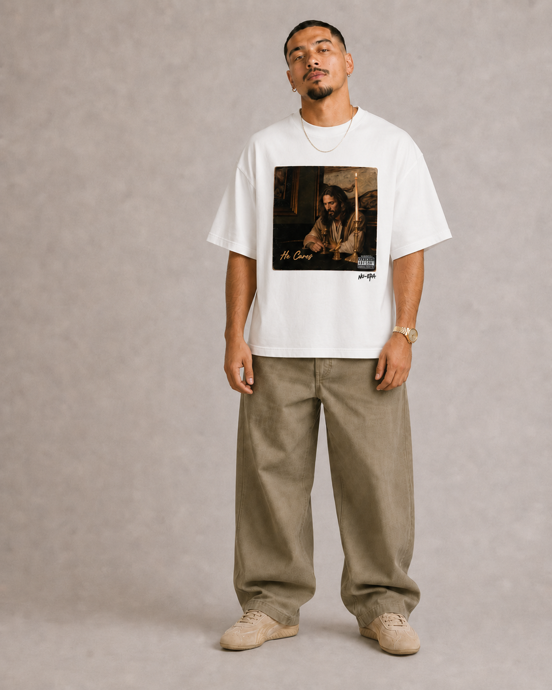 He Cares — Boxy Tee