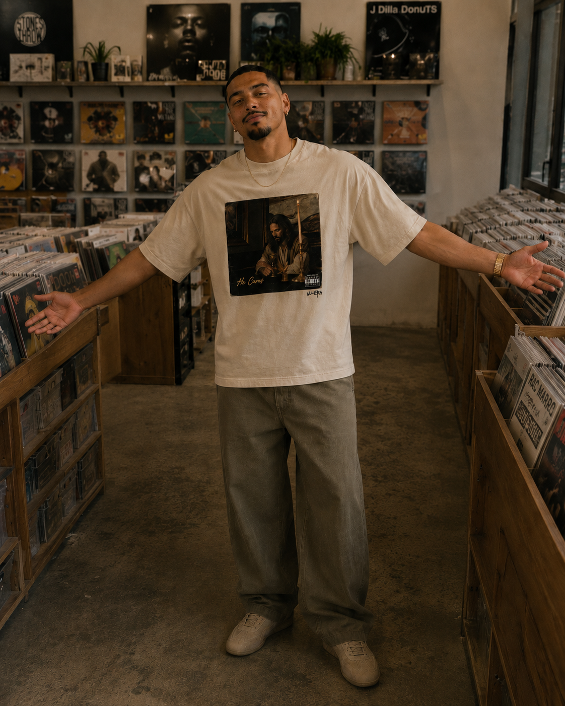 He Cares — Boxy Tee