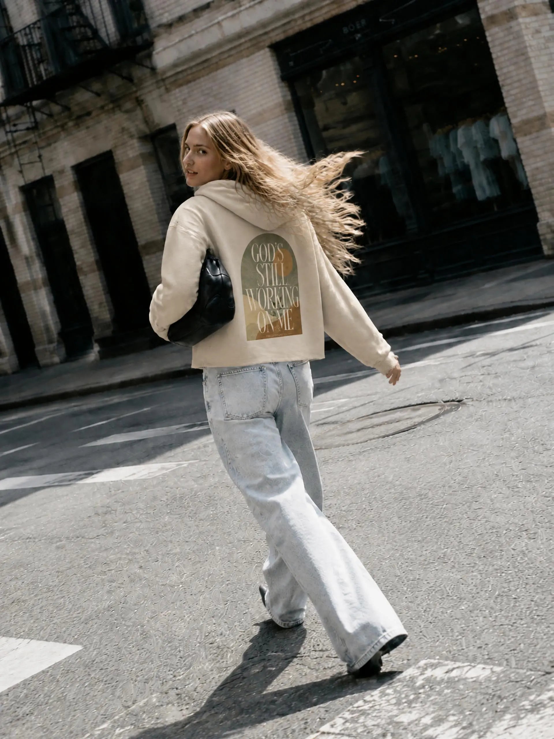GSW Raw Edge Boxy Hoodie