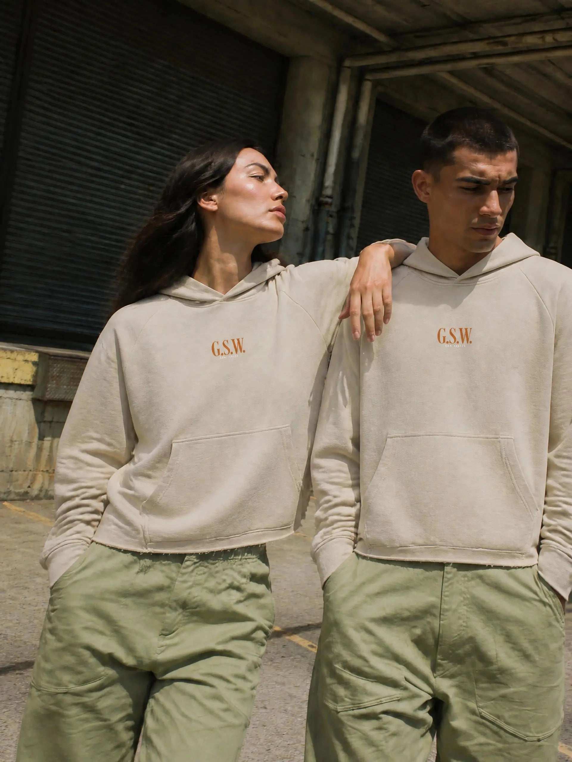 GSW Raw Edge Boxy Hoodie
