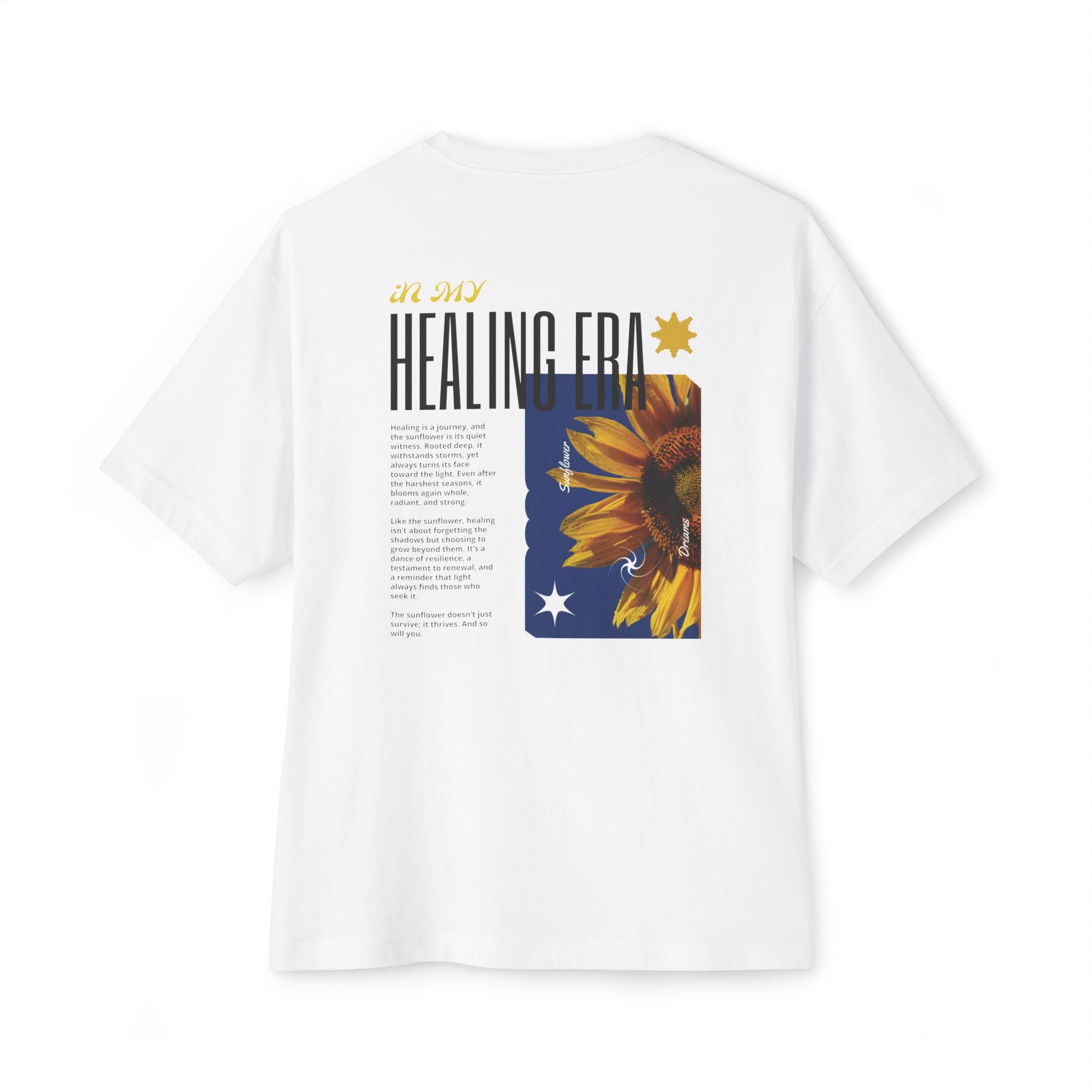 Oversized Sunflower Healing T-Shirt - Raw Faith Shop
